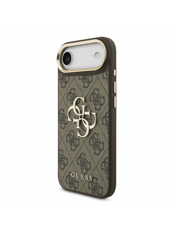 Guess Guess PU Leather 4G Metal Logo Gold Frame Stražnja Maska za iPhone Air Brown