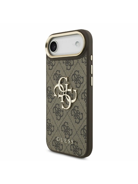 Guess Guess PU Leather 4G Metal Logo Gold Frame Stražnja Maska za iPhone Air Brown