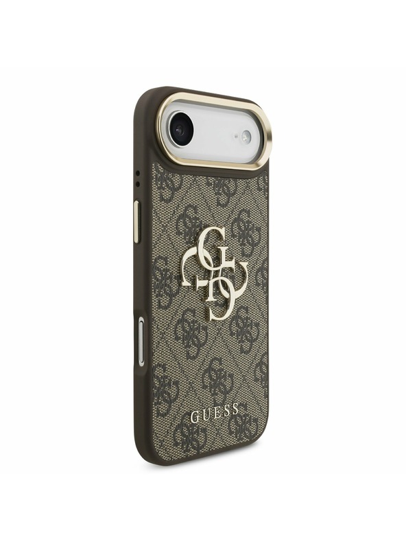Guess Guess PU Leather 4G Metal Logo Gold Frame Stražnja Maska za iPhone Air Brown