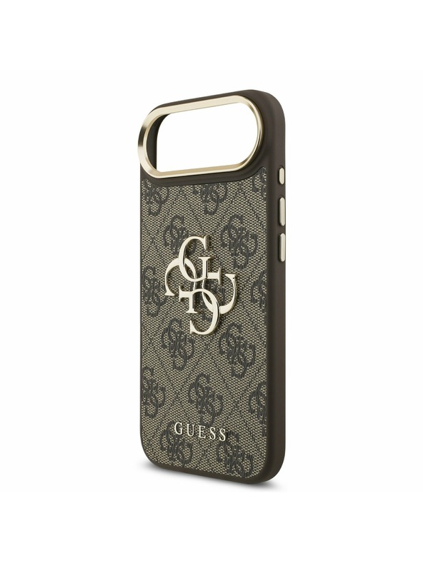 Guess Guess PU Leather 4G Metal Logo Gold Frame Stražnja Maska za iPhone Air Brown