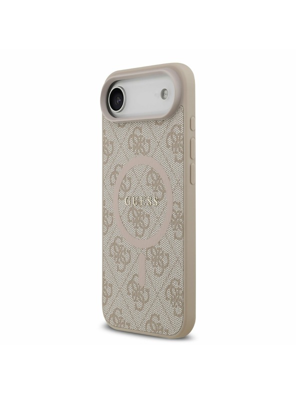 Guess Guess PU Leather 4G Colored Ring MagSafe Stražnja Maska za iPhone Air Pink