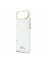 Guess Guess IML Glitter Script Remen MagSafe Stražnja Maska za iPhone Air Transparent