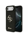 Guess Guess PU Fixed Glitter 4G Metal Logo Stražnja Maska za iPhone Air Black