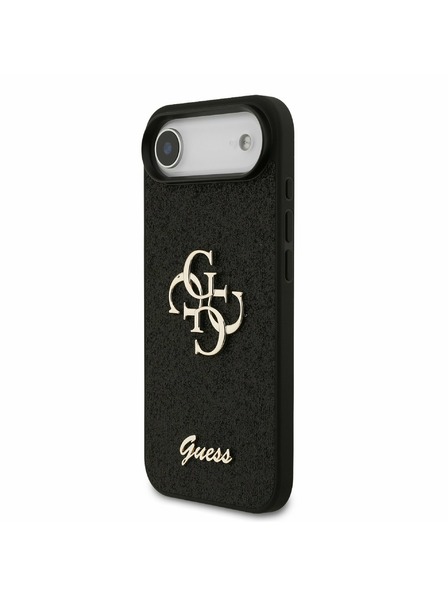 Guess Guess PU Fixed Glitter 4G Metal Logo Stražnja Maska za iPhone Air Black