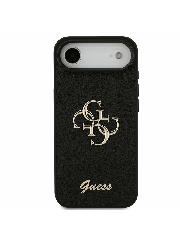 Guess Guess PU Fixed Glitter 4G Metal Logo Stražnja Maska za iPhone Air Black