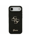 Guess Guess PU Fixed Glitter 4G Metal Logo Stražnja Maska za iPhone Air Black