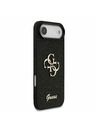 Guess Guess PU Fixed Glitter 4G Metal Logo Stražnja Maska za iPhone Air Black