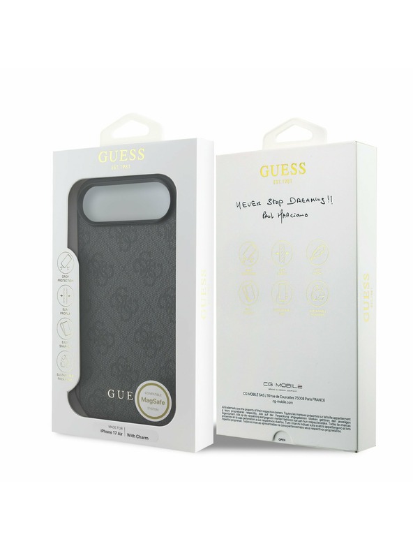 Guess Guess 4G Charm MagSafe Stražnja Maska za iPhone Air Tone on Tone Grey