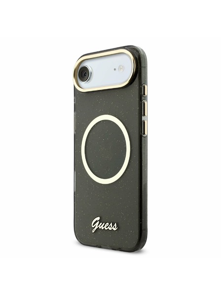 Guess Guess IML Glitter Script Remen MagSafe Stražnja Maska za iPhone Air Black