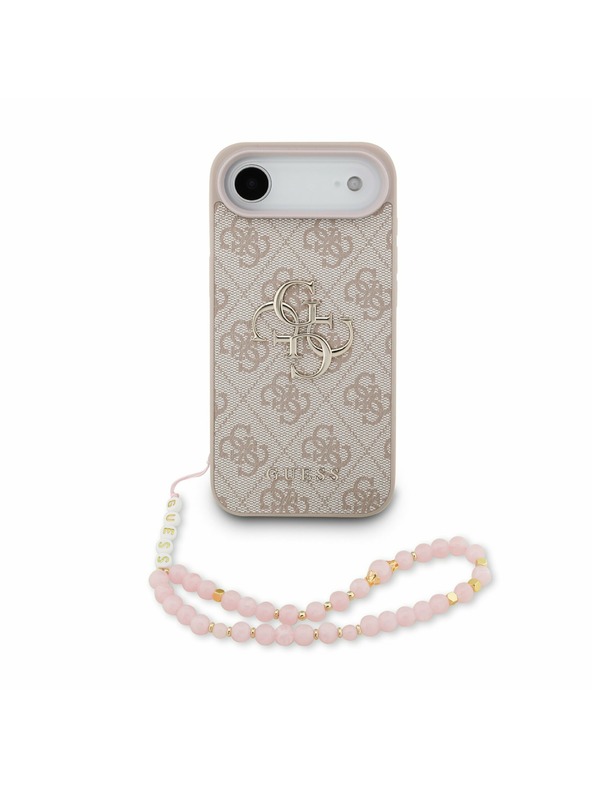 Guess Guess PU 4G Metal Logo Remen Stražnja Maska za iPhone Air Pink