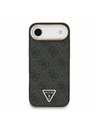 Guess Guess PU Leather 4G Strass Triangle Logo Gold Frame MagSafe Stražnja Maska za iPhone Air Black