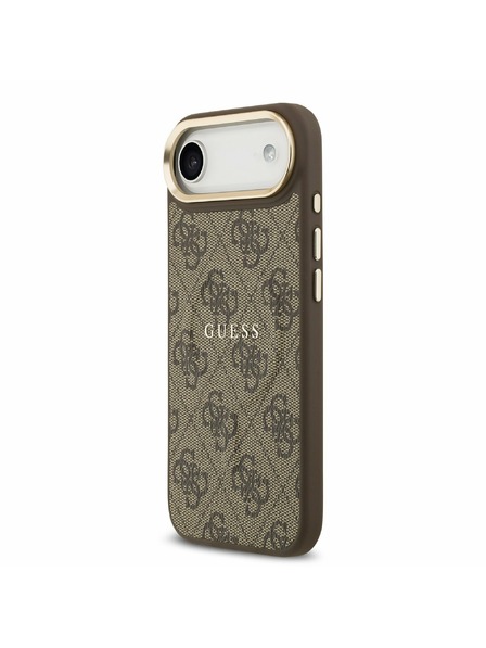 Guess Guess PU Leather 4G Gold Frame MagSafe Stražnja Maska za iPhone Air Brown