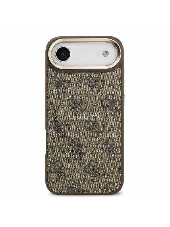 Guess Guess PU Leather 4G Gold Frame MagSafe Stražnja Maska za iPhone Air Brown