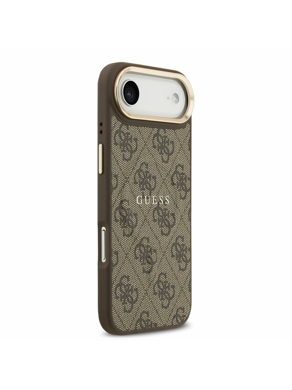 Guess Guess PU Leather 4G Gold Frame MagSafe Stražnja Maska za iPhone Air Brown