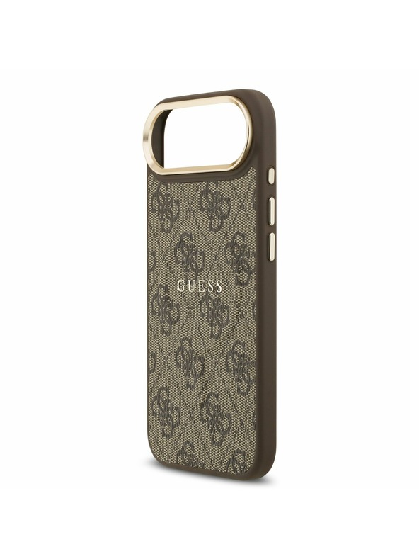 Guess Guess PU Leather 4G Gold Frame MagSafe Stražnja Maska za iPhone Air Brown