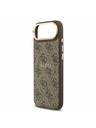 Guess Guess PU Leather 4G Gold Frame MagSafe Stražnja Maska za iPhone Air Brown