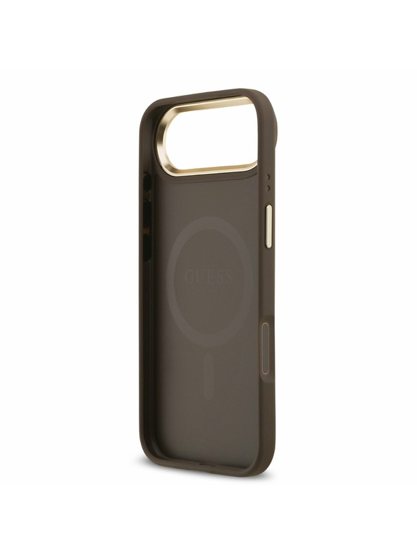 Guess Guess PU Leather 4G Gold Frame MagSafe Stražnja Maska za iPhone Air Brown