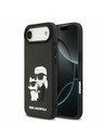 Karl Lagerfeld Karl Lagerfeld 3D Rubber Karl and Choupette Stražnja Maska za iPhone Air Black