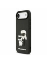 Karl Lagerfeld Karl Lagerfeld 3D Rubber Karl and Choupette Stražnja Maska za iPhone Air Black
