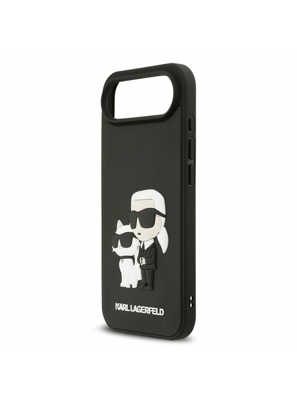 Karl Lagerfeld Karl Lagerfeld 3D Rubber Karl and Choupette Stražnja Maska za iPhone Air Black