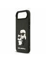 Karl Lagerfeld Karl Lagerfeld 3D Rubber Karl and Choupette Stražnja Maska za iPhone Air Black