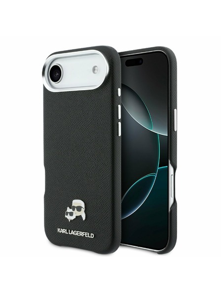 Karl Lagerfeld Karl Lagerfeld PU Karl and Choupette Heads Pins MagSafe Stražnja Maska za iPhone Air Black