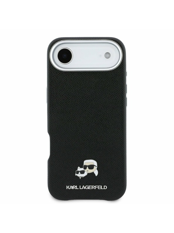 Karl Lagerfeld Karl Lagerfeld PU Karl and Choupette Heads Pins MagSafe Stražnja Maska za iPhone Air Black