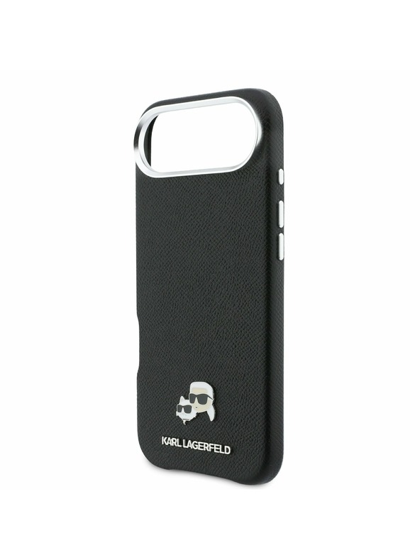 Karl Lagerfeld Karl Lagerfeld PU Karl and Choupette Heads Pins MagSafe Stražnja Maska za iPhone Air Black