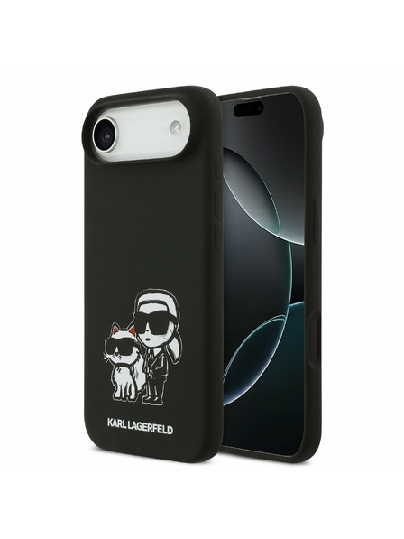 Karl Lagerfeld Karl Lagerfeld Liquid Silicone K&CH Sketch MagSafe Stražnja Maska za iPhone Air Black