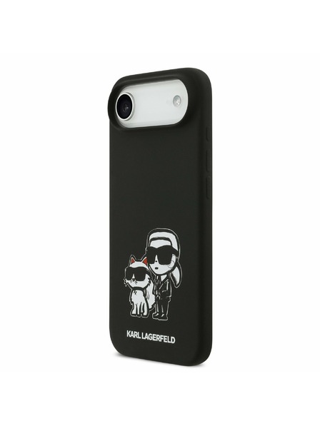 Karl Lagerfeld Karl Lagerfeld Liquid Silicone K&CH Sketch MagSafe Stražnja Maska za iPhone Air Black