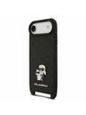 Karl Lagerfeld Karl Lagerfeld Saffiano Crossbody Remen Metal Karl and Choupette Stražnja Maska za iPhone Air Black