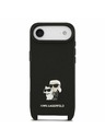 Karl Lagerfeld Karl Lagerfeld Saffiano Crossbody Remen Metal Karl and Choupette Stražnja Maska za iPhone Air Black