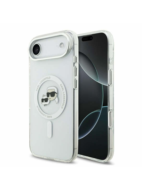 Karl Lagerfeld Karl Lagerfeld IML K&CH Heads Metal Frame MagSafe Stražnja Maska za iPhone Air Transparent