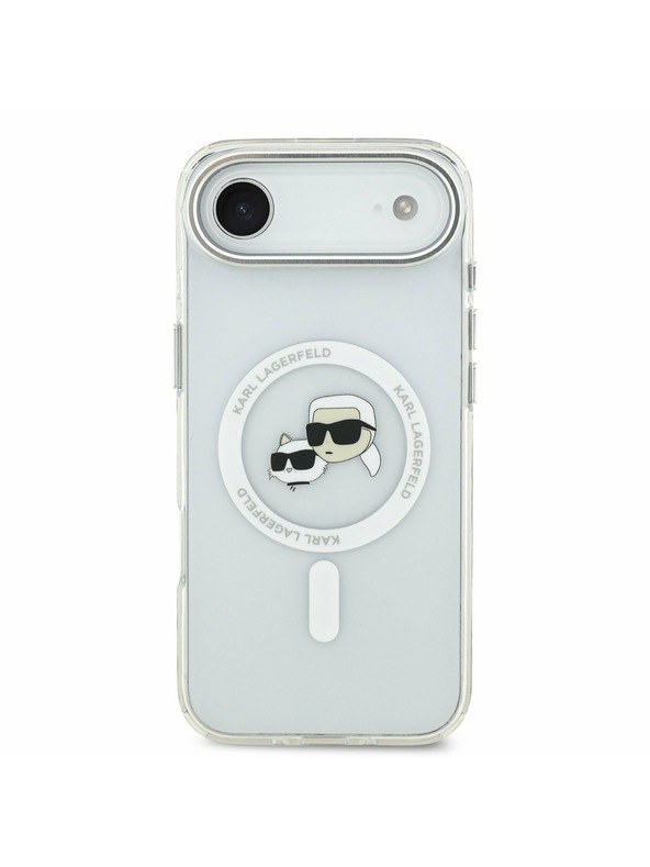 Karl Lagerfeld Karl Lagerfeld IML K&CH Heads Metal Frame MagSafe Stražnja Maska za iPhone Air Transparent
