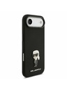 Karl Lagerfeld Karl Lagerfeld Liquid Silicone Metal Ikonik Stražnja Maska za iPhone Air Black