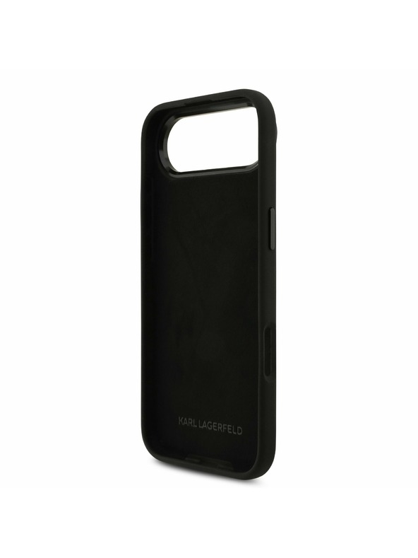 Karl Lagerfeld Karl Lagerfeld Liquid Silicone Metal Ikonik Stražnja Maska za iPhone Air Black