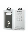 Karl Lagerfeld Karl Lagerfeld Liquid Silicone Metal Ikonik Stražnja Maska za iPhone Air Black