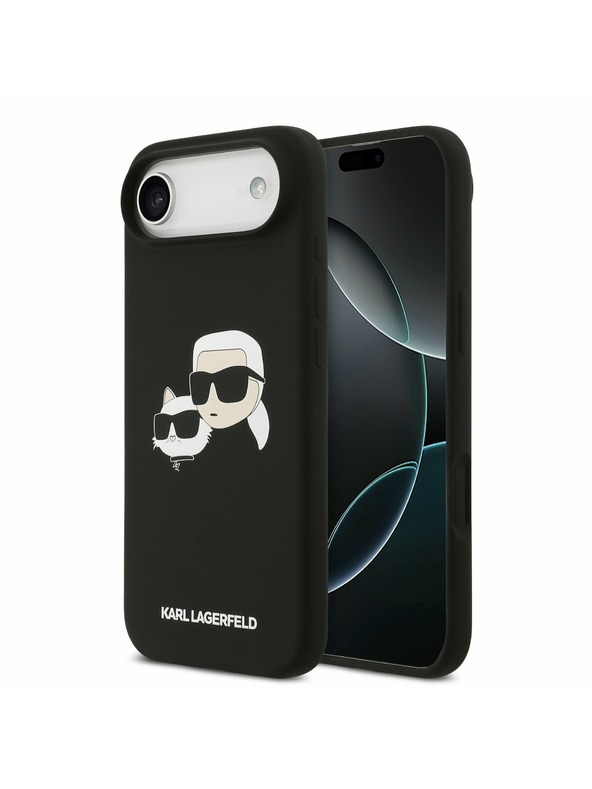 Karl Lagerfeld Karl Lagerfeld Liquid Silicone Double Heads MagSafe Stražnja Maska za iPhone Air Black