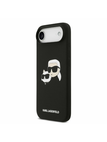 Karl Lagerfeld Karl Lagerfeld Liquid Silicone Double Heads MagSafe Stražnja Maska za iPhone Air Black