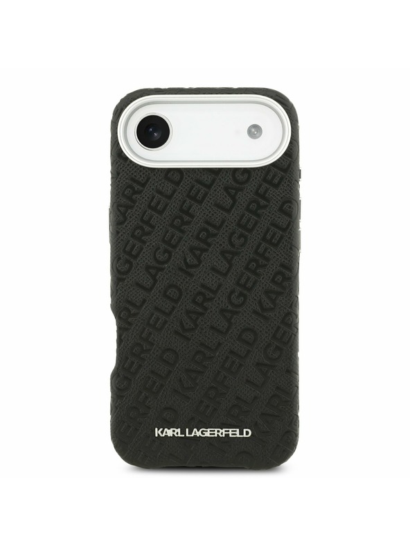 Karl Lagerfeld Karl Lagerfeld Grained PU Repeated Logo MagSafe Stražnji Poklopac za iPhone Air Black