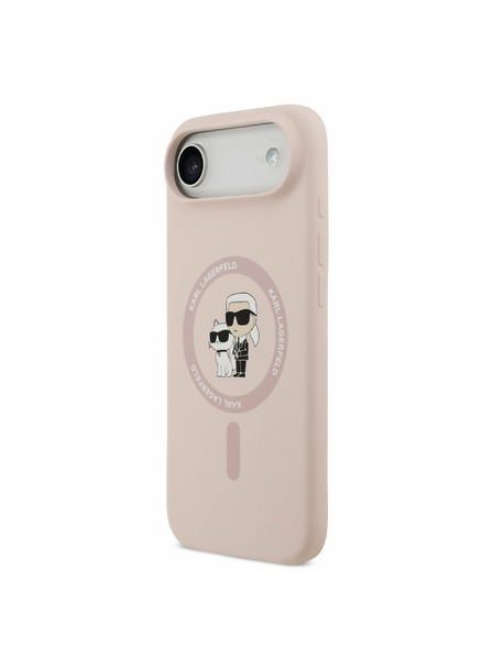 Karl Lagerfeld Karl Lagerfeld Liquid Silicone Karl and Choupette MagSafe Stražnji Poklopac za iPhone Air Pink