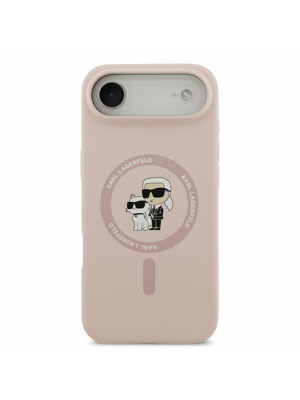 Karl Lagerfeld Karl Lagerfeld Liquid Silicone Karl and Choupette MagSafe Stražnji Poklopac za iPhone Air Pink