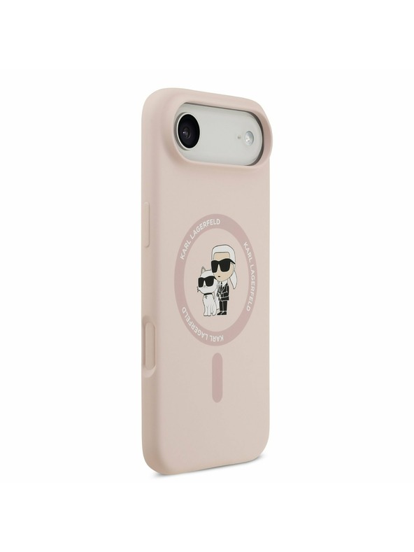 Karl Lagerfeld Karl Lagerfeld Liquid Silicone Karl and Choupette MagSafe Stražnji Poklopac za iPhone Air Pink