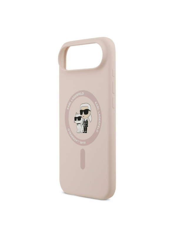 Karl Lagerfeld Karl Lagerfeld Liquid Silicone Karl and Choupette MagSafe Stražnji Poklopac za iPhone Air Pink