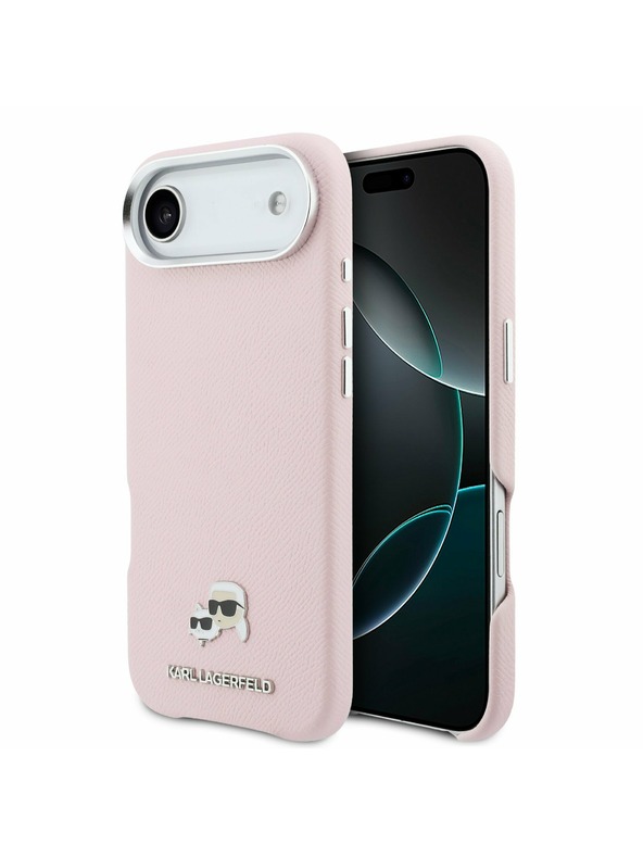 Karl Lagerfeld Karl Lagerfeld PU Karl and Choupette Heads Pins MagSafe Stražnji Poklopac za iPhone Air Pink