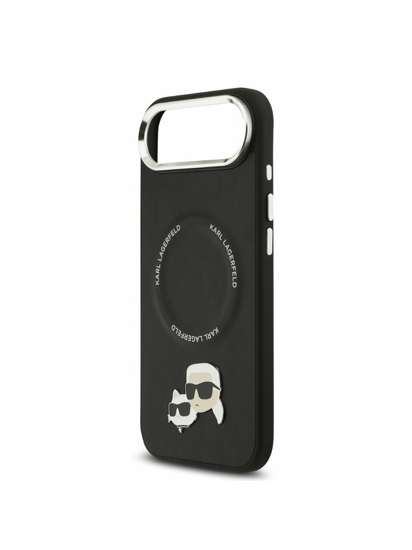 Karl Lagerfeld Karl Lagerfeld PU Karl and Choupette Heads Pins MagSafe Stražnja Maska za iPhone Air Black
