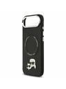 Karl Lagerfeld Karl Lagerfeld PU Karl and Choupette Heads Pins MagSafe Stražnja Maska za iPhone Air Black