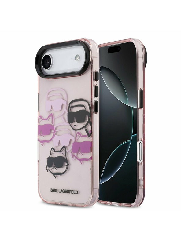 Karl Lagerfeld Karl Lagerfeld IML Multi K&CH Heads Stražnji Poklopac za iPhone Air Pink