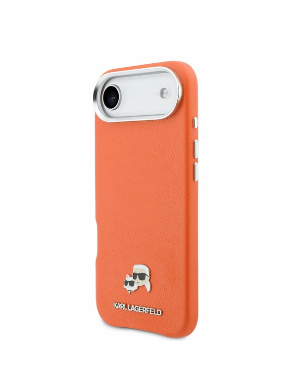 Karl Lagerfeld Karl Lagerfeld PU Karl and Choupette Heads Pins MagSafe Stražnji Poklopac za iPhone Air Orange