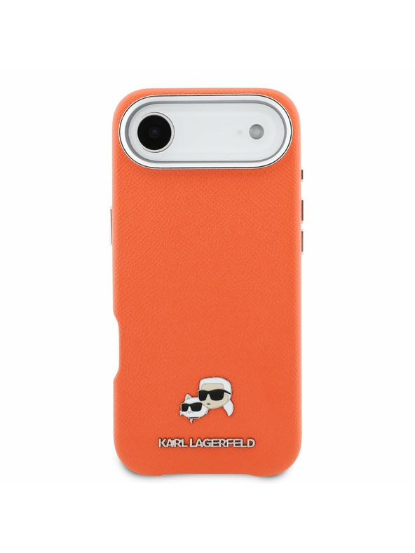 Karl Lagerfeld Karl Lagerfeld PU Karl and Choupette Heads Pins MagSafe Stražnji Poklopac za iPhone Air Orange
